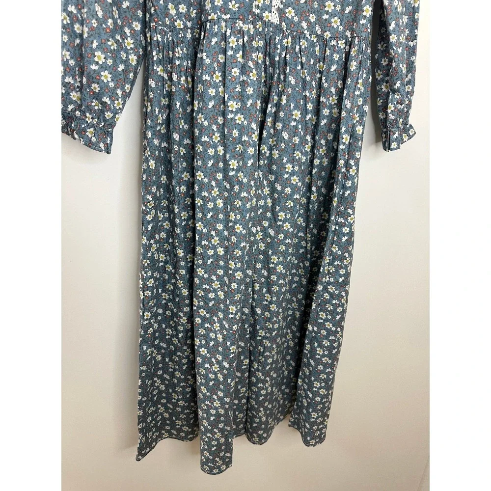 Scarlet Darkness Girls Colonial Prairie Cottagecore Dress Floral Pioneer Sz 10Y - Picture 11 of 12